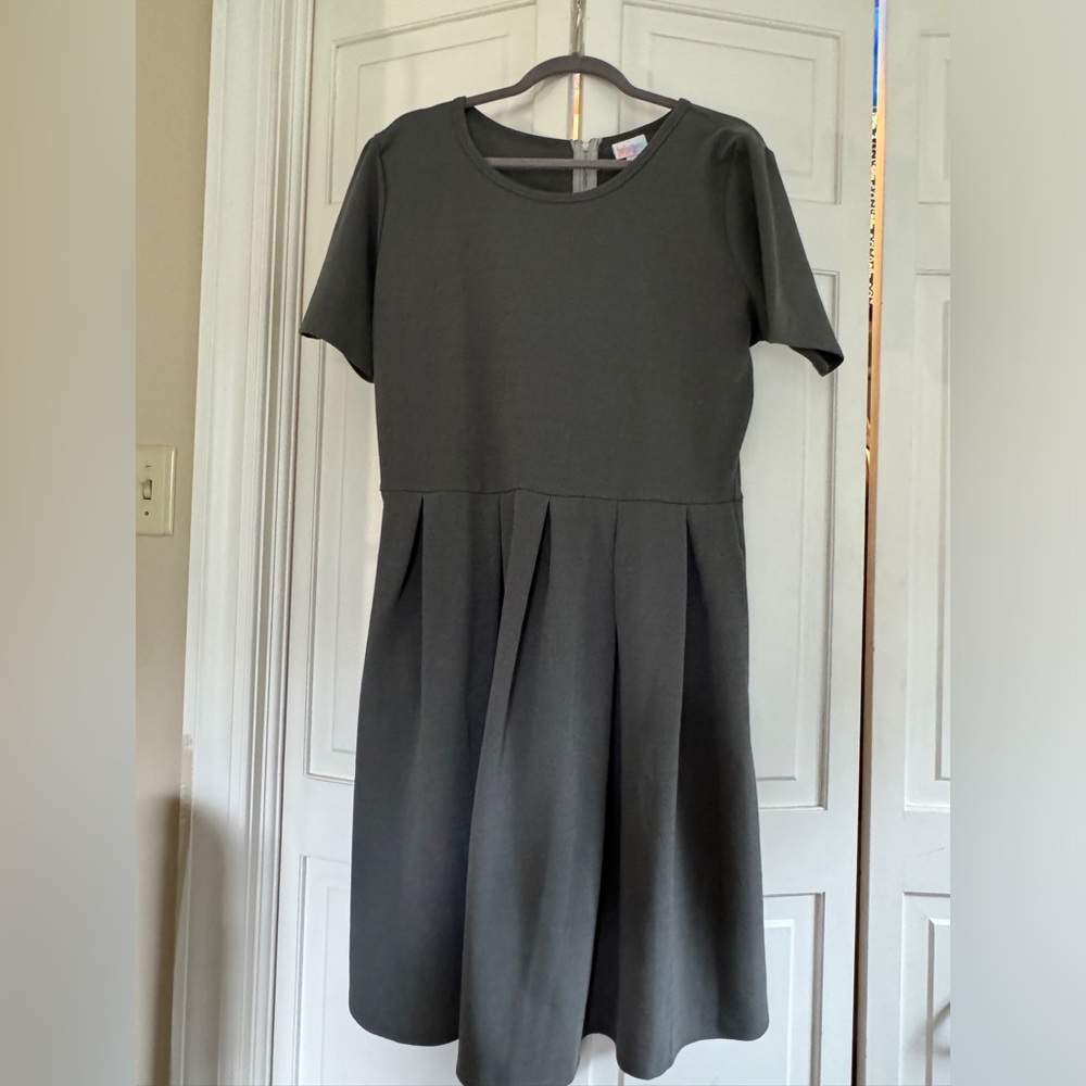 Grey green dress